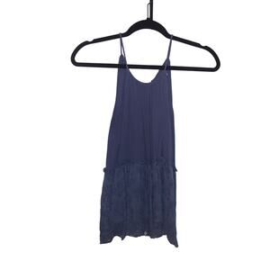 Alya Top Blue w Lace Accents